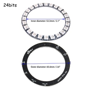 DIYmall WS2812B indirizzabile anello LED 7 bit a 60 bit 5050 RGB modulo LED driver integrati per Arduino Raspberry Pi ESP32 - Product Image 5