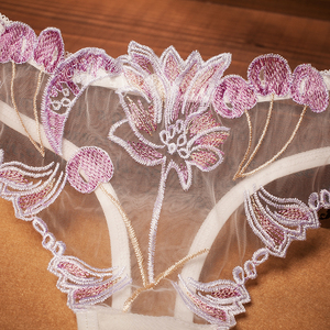 Visible Panty Line Sexy Transparent Embroidered <strong>Underwear</strong> for Women - Product Image 4