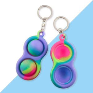 Tùy chỉnh 3D Silicone đẩy Pop bong bóng Silicone Thần Tài Mini Pop nó Keychain cảm giác trò chơi đồ chơi Keychain - Product Image 3