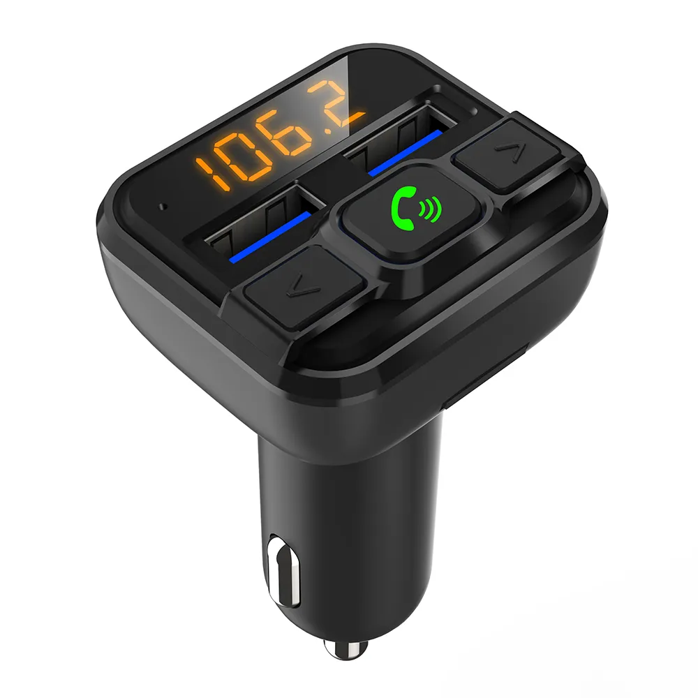 BT21 سيارة اف ام الارسال اللاسلكي للسيارة ستيريو يدوي MP3 لاعب مع شاحن USB مزدوج للهاتف