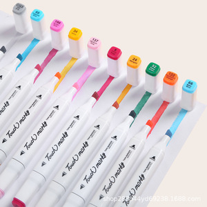Set 48colors işaretleyici kalem s toptancı çift ipuçları işaretleyici kalem DIY boyama için yüksek kaliteli PP çanta ile işaretleyici kalem s - Product Image 2
