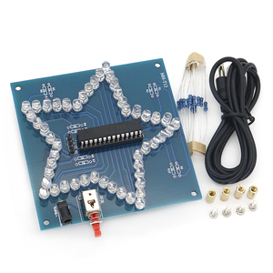 DIY elektronik kiti kalp şekli renkli parlama LED RGB modülü aşk su ışık STC89C52 51 Arduino için tek çipli mikro