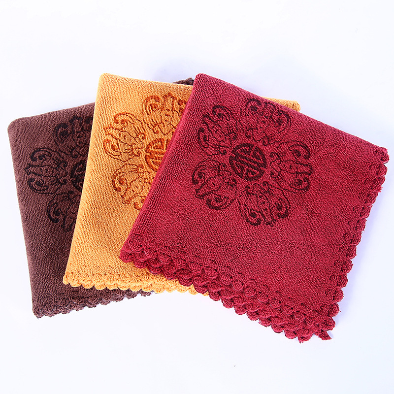 Custom Small Towels Microfiber with Customize Logo / Print / Size for Gift Promotion Cleaning Hand Face Micro Fiber Edgeless