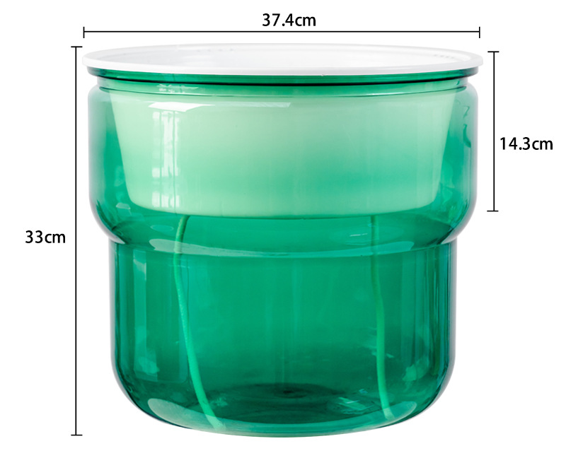 Transparent green large size 370
