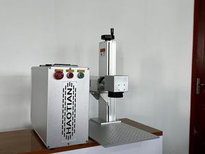 HT-100 100W Fiber lazer işaretleme makinesi yüksek güçlü lazer gravür makineleri