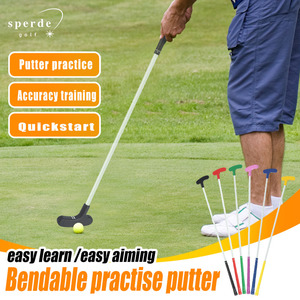 อุปกรณ์ฝึกวงสวิงกอล์ฟสำหรับใช้ในร่มและกลางแจ้ง,พัตเตอร์ฝึกแบบงอได้สำหรับผู้จัดจำหน่ายในประเทศจีน - Product Image 2