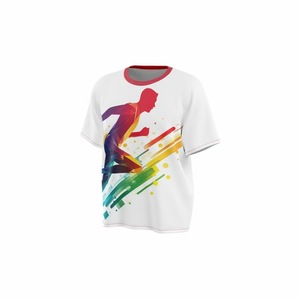 Maraton koşu T shirt toplu Polyester tam renkli süblimasyon T-shirt özel baskı - Product Image 2