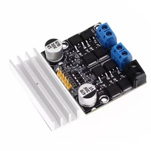 Módulo de accionamiento de motor de CC dual 10A Regulación de velocidad PWM hacia adelante y hacia atrás Atenuación 3-18V Bajo voltaje Alta corriente - Product Image 2