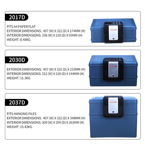 หลักฐานไฟไหม้กันน้ำ A4โฟลเดอร์แฟ้มความปลอดภัยกล่องความปลอดภัยทนไฟปลอดภัยกล่องเอกสารที่มีรหัสผ่านล็อครหัส (2037D) - Product Image 5