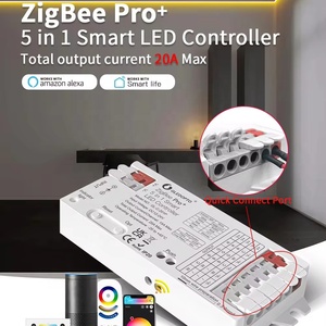 GLEDOPTO ZigBee Pro + 5-в-1 светодиодный контроллер Регулируемый цвет, пульт дистанционного управления, suupport для кнопочного переключателя - Product Image 2