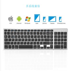 Teclado USB delgado de modo dual inalámbrico Bluetooth con teclado numérico Compatible con iMac Mac PC Laptop Tablet Computer Windows - Product Image 3