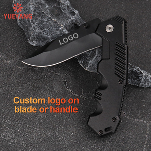 Yueyang tùy chỉnh 3Cr13 thép không gỉ gấp Pocket dao quá trình oxy hóa nhôm xử lý bán buôn Survival chiến thuật DIY OEM hỗ trợ - Product Image 2