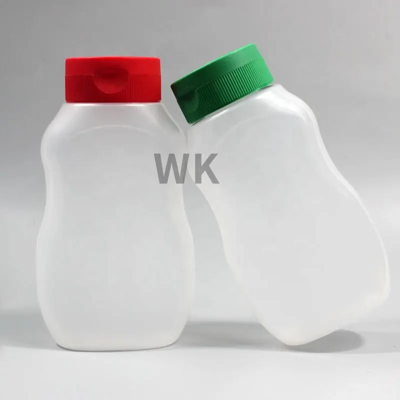Botol Remas plastik dispenser saus daur ulang kosong sentuhan lembut wadah PE PP