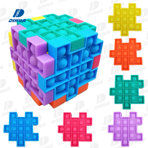 フィジェットおもちゃプッシュポップパズルキューブゲームバブルポッパーディジットポップおもちゃプッシュポップフィジェットキッズおもちゃストレス解消剤 - Product Image 1