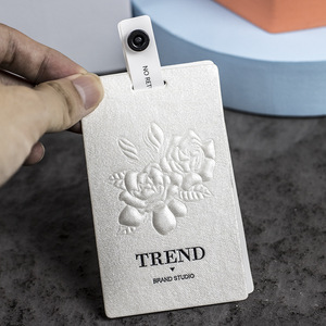 ZhengYi Custom Thickness &amp; Color <strong>Hang</strong> <strong>Tags</strong> <strong>with</strong> <strong>String</strong> Simple Style Embossed Paper <strong>Hang</strong> <strong>Tags</strong> for Clothing Labels - Product Image 5