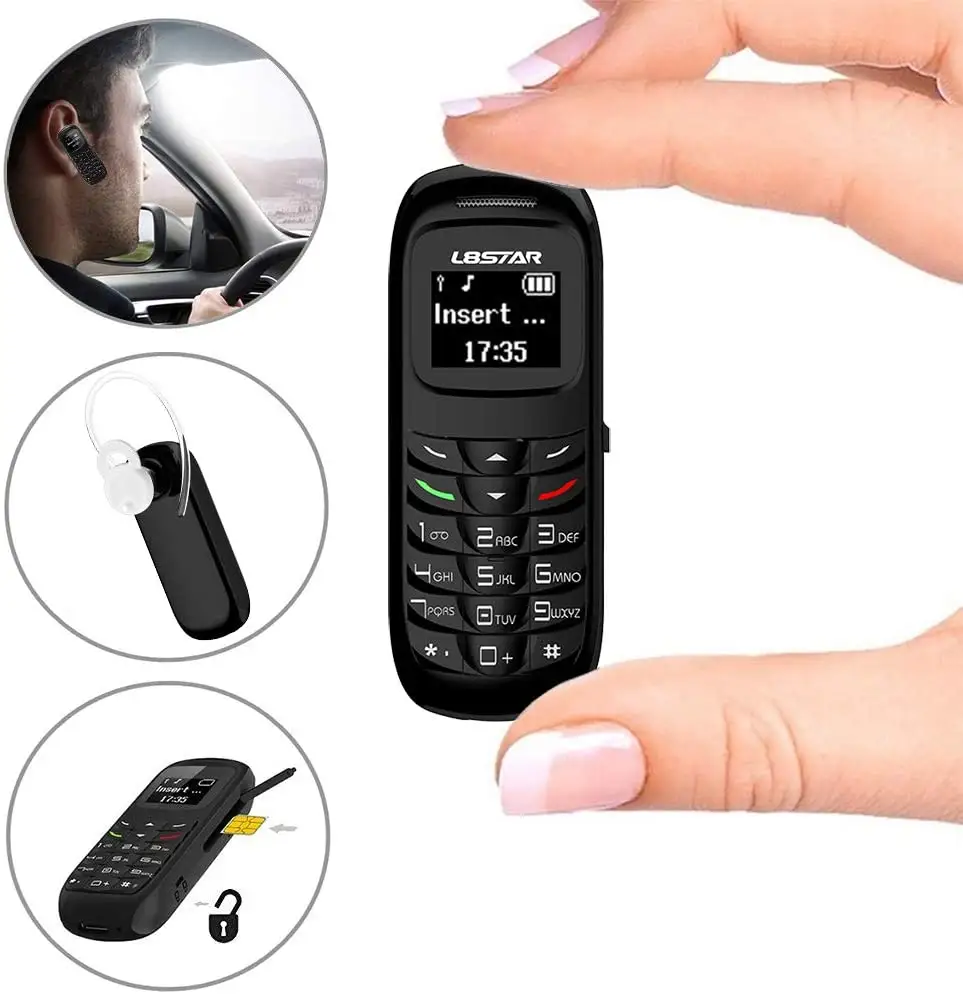 Scheda SIM sbloccata Bluetooth da 0.66 pollici tasca Mini telefono cellulare telefono auricolare Dialer supporto SIM Card