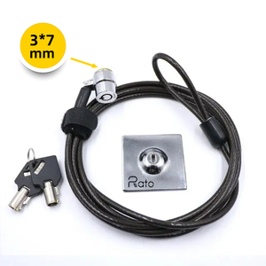 Tablet Security Notebook Logotipo personalizado aleación de zinc computadora Cable con llave Antirrobo Laptop Cable Lock - Product Image 1