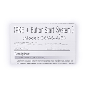 Factory Wholesale PKE <strong>Push</strong> <strong>Start</strong> System Auto Security Parts Remote <strong>Start</strong> Stop Engine Keyless Entry Car - Product Image 6