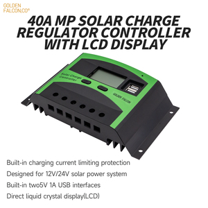 40A PWM регулятором солнечного заряда контроллер 12V/24V решетки Солнечный контроллер заряда батареи с usb зарядное устройство с ЖК-дисплеем
