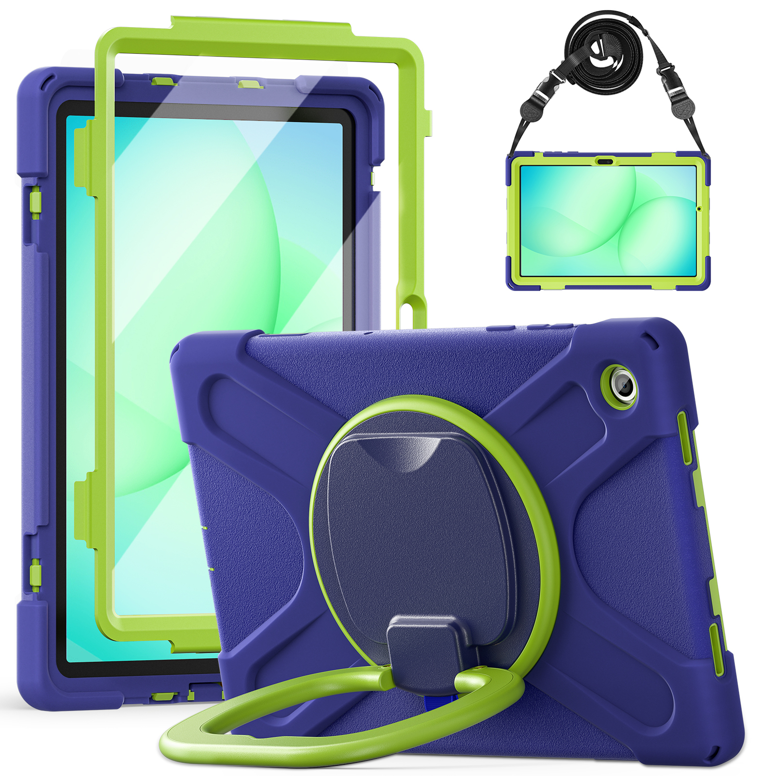 Yellow Green+Shoulder Strap+PET Screen Protector