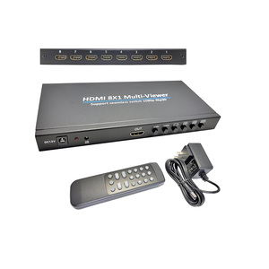 <strong>HDMI</strong> <strong>Switch</strong> 8x1 <strong>HDMI</strong> Switcher Quad Screen Multiviewer Multi-Viewer <strong>HDMI</strong> Seamless Switcher 4K 1080P With Remote Control for TV - Product Image 1