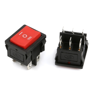 T85 Carling Rocker geçiş anahtarı KCD2-501 6 P kırmızı elektrik Kcd2 tekne Rocker anahtarı 6 Pin On-on 16a 250v Dpdt