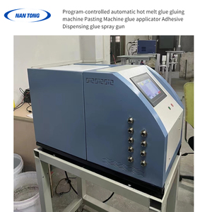 Automatisches Heißschmelz-Sprüh system Zwei Pistolen Programm gesteuerte elektrische Pumpe für chemische Anwendungen Holz koffer - Product Image 3