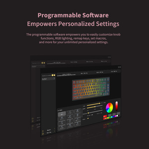 Hot 75% Junta montada 81 teclas TFT pantalla inteligente perilla de volumen intercambio en caliente Tri modo inalámbrico Gaming RGB Teclado mecánico - Product Image 6