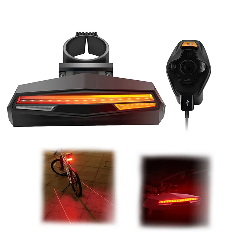 Racer Mtb Usb Onderdelen Alarm Nacht Rijden Veiligheidslamp Motorfiets Intelligent Achterlicht Richtingaanwijzer Mountainbike Achterlicht