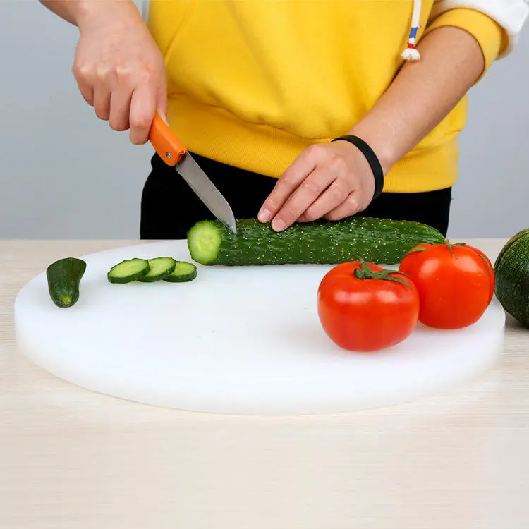 Planche à découper ronde PE pour cuisine professionnelle avec différentes couleurs Stock d'usine