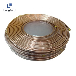 חצי קשיח 5/8 <span class=keywords><strong>od</strong></span> 0.7mm wt אור משקל ASTM B75 נחושת צינור