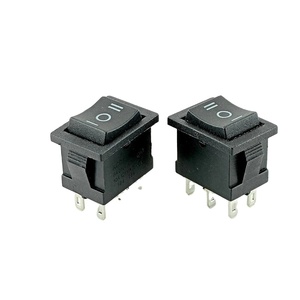 6-pin KCD1-106 Rocker Power chuyển đổi chuyển đổi 3 bánh răng Đen 15*21 Mét chuyển đổi - Product Image 3