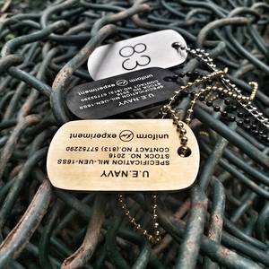 סיטונאי חקוק מותאם אישית הבלטות גברים הדיסקית לוגו מתכת כלב תגיות שרשרת עם שרשרת - Product Image 4