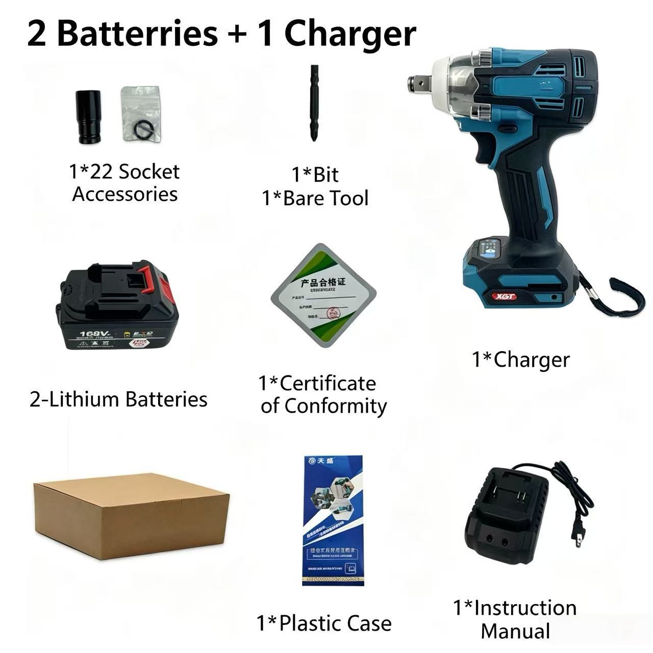 Deux électriques et un de recharge