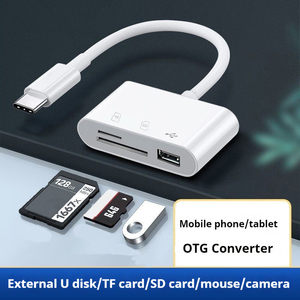 OTG adattatore per lettore di schede 3 in 1type-c a USB3.0 cavo di conversione SD/TF scheda di memoria per iphone15