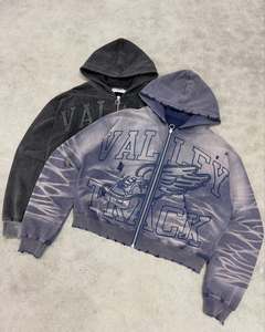 Tùy Chỉnh Nặng 100% Cotton Retro Thời Trang Phố Người Đàn Ông Của Áo Với Đính Thêu, Màn Hình In Ấn Và Thạch - Product Image 5