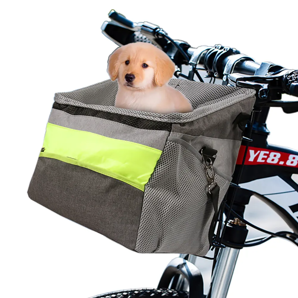 Bolsa de transporte portátil para mascotas, cesta para bicicleta, para exteriores