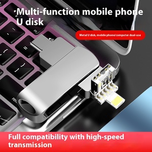 256 ad alta velocità GB quattro-in-uno telefono cellulare e Computer Android Dual USB 3.0 Disk nuovo 32GB metallo USB 2.0 con grande capacità - Product Image 5