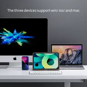 Оптовая продажа Bluetooth-клавиатура из алюминиевого сплава для Windows Ios Mac, текстовая клавиатура с пользовательским логотипом, производитель - Product Image 3
