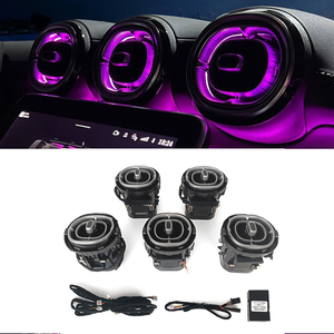 Mercedes Benz c-class W206 için 2022 64 renkler ön arka hava firar LED ortam ışığı-5 parça aydınlık türbin hava çıkışı - Product Image 4