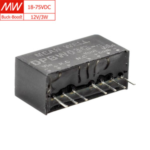 MEAN WELL DPBW03G-12 High Eff. 85%, SIP8, 9-36V <strong>Input</strong>, 3W <strong>DC</strong>-<strong>DC</strong> Converter, 12V <strong>Output</strong>, Industrial Control - Product Image 1
