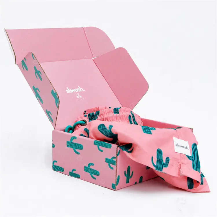 Petites boîtes d'expédition OEM pour sous-vêtements, emballage postal, boîte en papier de livraison