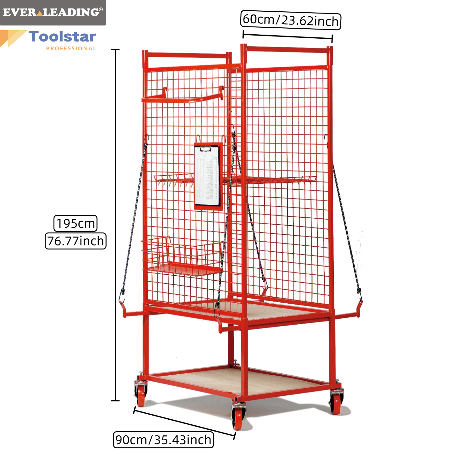 carrello per parti spostate