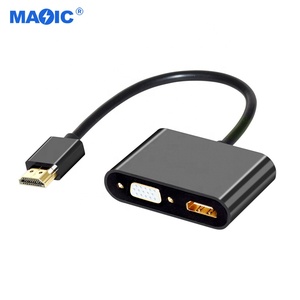 Convertidor de cable HDMI a HDMI VGA, adaptador hdmi vga con audio y cable de alimentación USB, hardware de ordenador 4 en 1 - Product Image 5