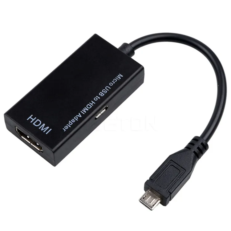 Wholesale 1080P Micro USB To HD MI Female Adapter Cable MHL Device HDTV Adapters For Android