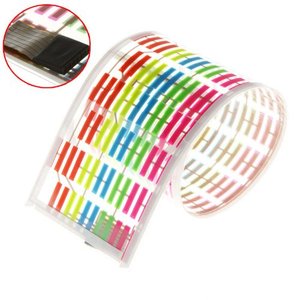 Renkli flaş araba Sticker müzik ritim LED EL işık lambası ses aktif ekolayzer araba pencere için - Product Image 5