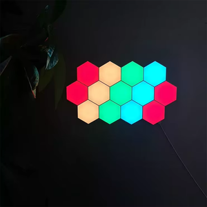 Hiện đại đa-màu lượng tử ánh sáng LED lục giác đèn RGB BT App lampara lục giác cảm ứng điều khiển từ xa trắng bóng râm cho khách sạn - Product Image 5