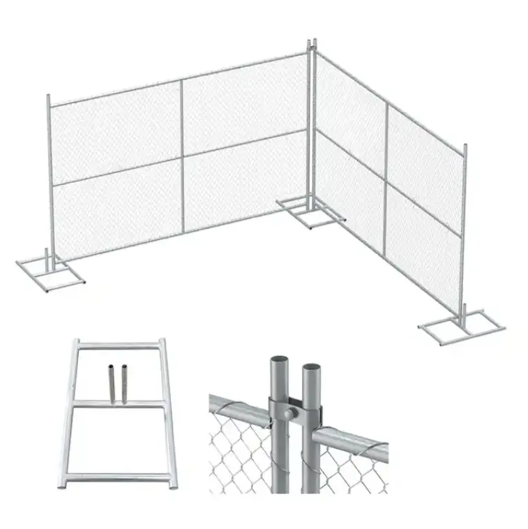 Rete metallica per recinzione temporanea a catena per sicurezza