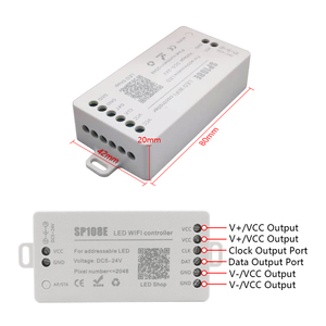 Controlador Led WiFi SP108E WS2812B WS2811 WS2801, IOS, Android, aplicaciones, Control remoto inalámbrico, 5V ~ 24V, SP108E para SK6812 - Product Image 4