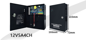 12V 5A 4CH金属盒闭路电视电源UPS 12VDC 60w盒装电源，用于110V/220输入60W/96W/200输出 - Product Image 2